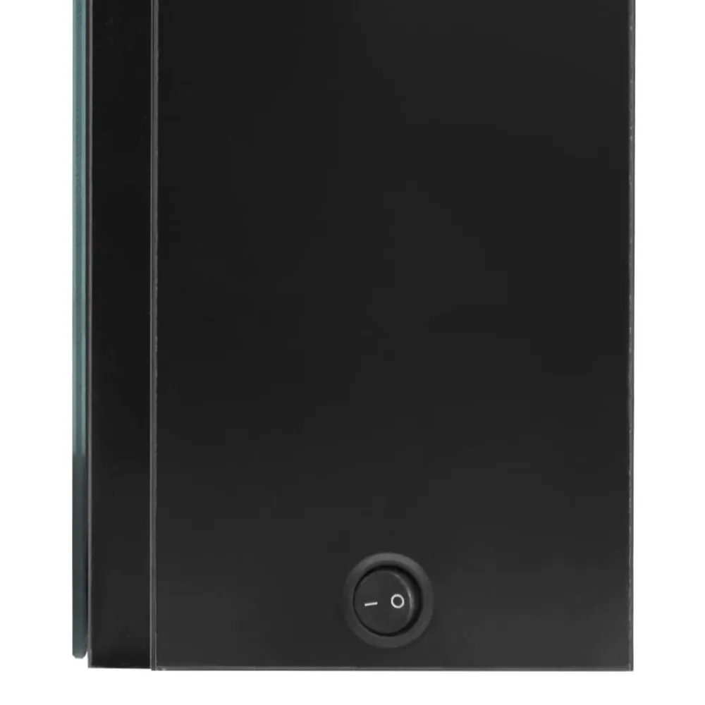 vidaXL Armario de baño con espejo LED negro brillante 80x12x68 cm Negro brillo Hot