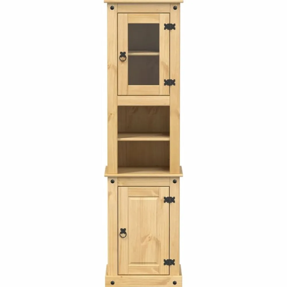 vidaXL Armario de baño «Corona» madera maciza de pino 50x40x185 cm Cera de miel Hot