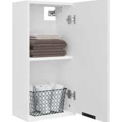 vidaXL Armario de baño de pared 32x20x67 cm Blanco Best