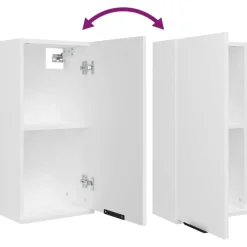 vidaXL Armario de baño de pared 32x20x67 cm Blanco Best