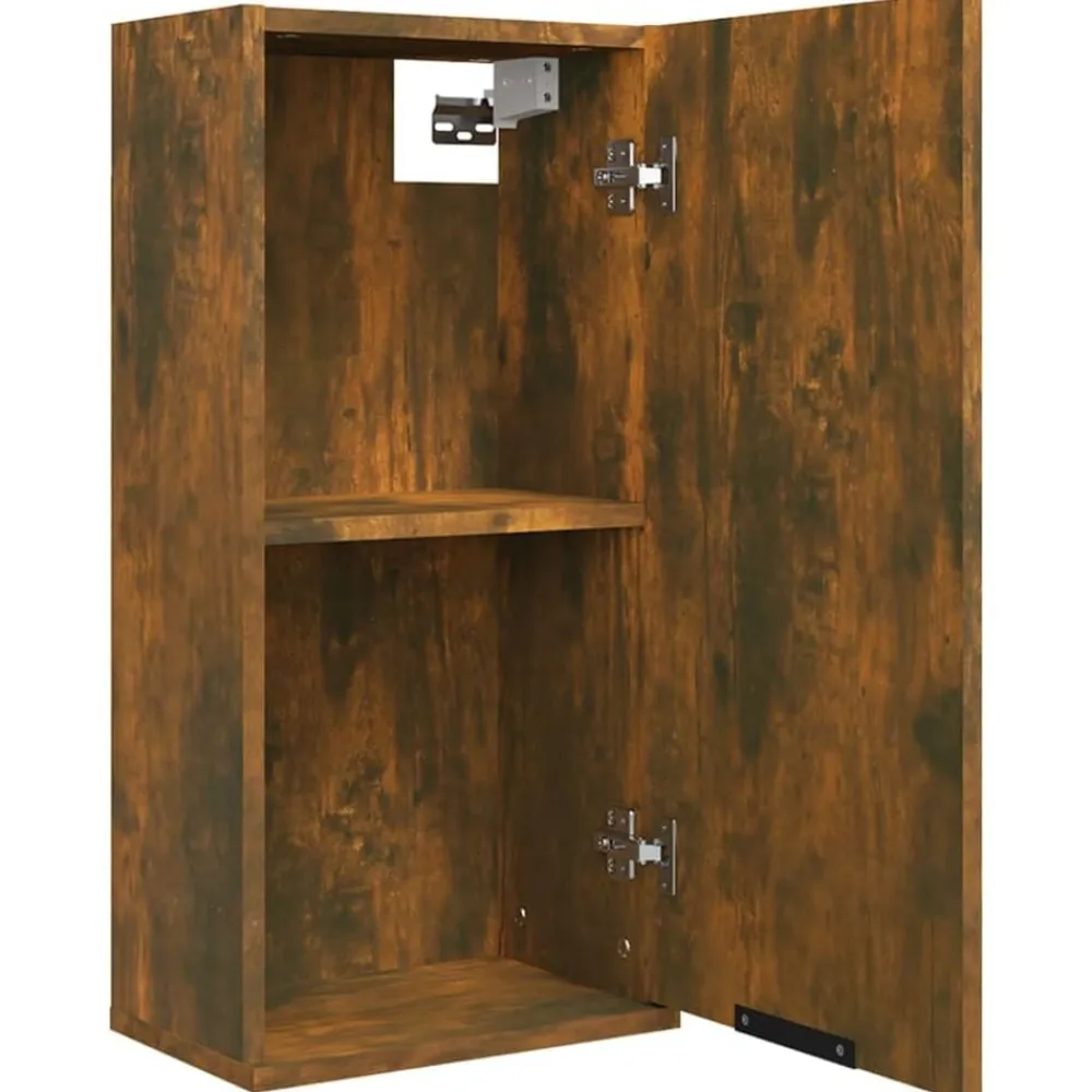 vidaXL Armario de baño de pared color 32x20x67 cm Roble ahumado Hot