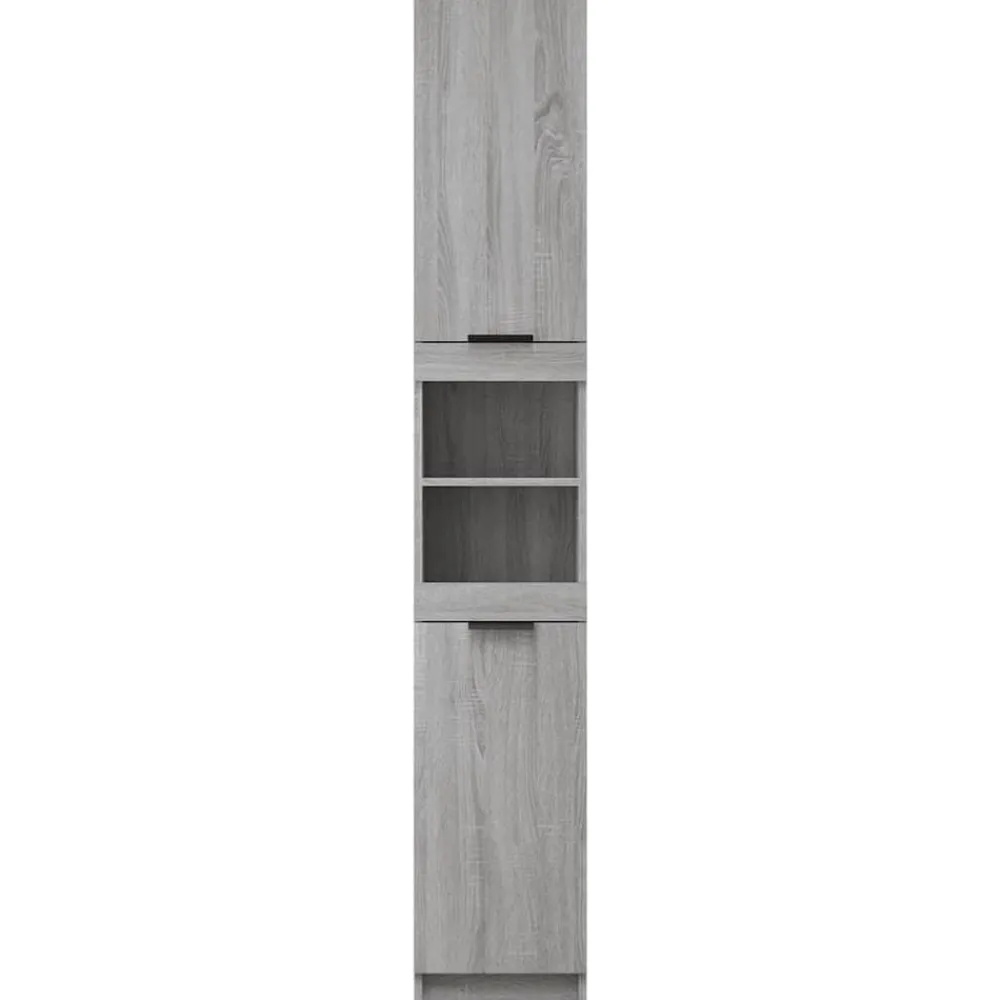 vidaXL Armario de baño madera contrachapada 32x34x188,5 cm Gris sonoma Sale