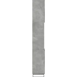 vidaXL Armario de baño madera contrachapada gris hormigón 30x30x190 cm Gris hormigón Outlet