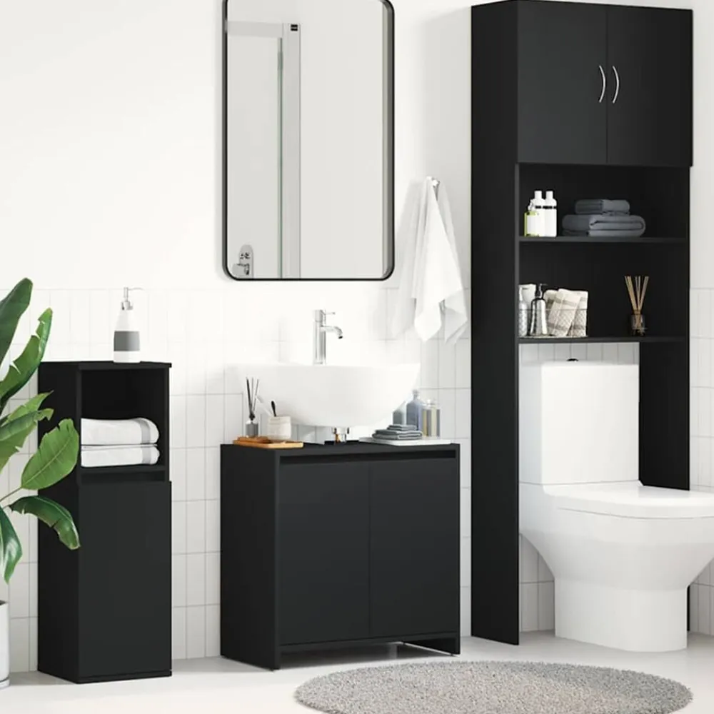 vidaXL Conjuntos De Muebles-Armario de baño madera contrachapada 60x33x61 cm
