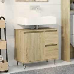 vidaXL Armario de baño madera contrachapada 65x33x60 cm Roble Sonoma Sale