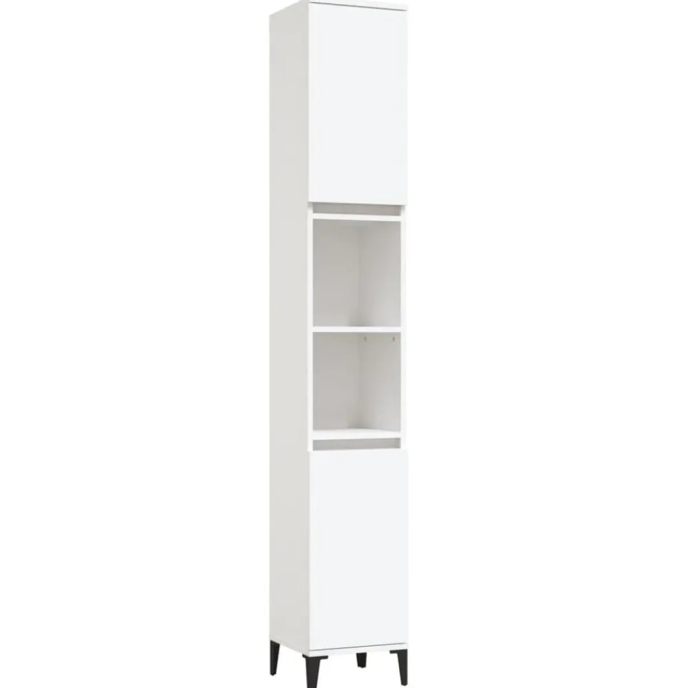vidaXL Armarios Y Almacenamiento-Armario de baño madera contrachapada 30x30x190 cm