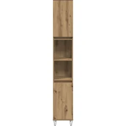 vidaXL Armario de baño madera contrachapada 30x30x190 cm Roble artisan Online