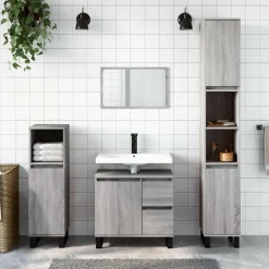 vidaXL Conjuntos De Muebles-Armario de baño madera contrachapada 65x33x60 cm