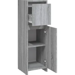 vidaXL Conjuntos De Muebles-Armario de baño madera contrachapada 30x30x95 cm