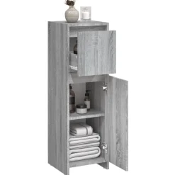 vidaXL Conjuntos De Muebles-Armario de baño madera contrachapada 30x30x95 cm