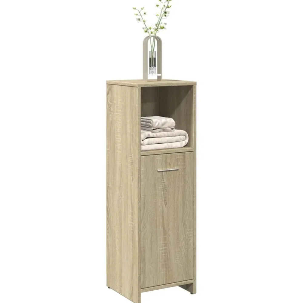 vidaXL Armario de baño madera contrachapada color roble 30x30x95 cm Roble Sonoma Best