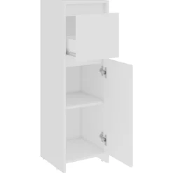 vidaXL Armario de baño madera contrachapada 30x30x95 cm Blanco Discount