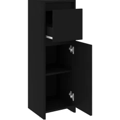vidaXL Armario de baño madera contrachapada 30x30x95 cm Negro Hot
