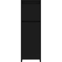 vidaXL Armario de baño madera contrachapada 30x30x95 cm Negro Hot