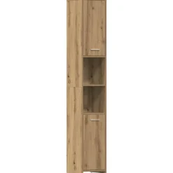 vidaXL Conjuntos De Muebles-Armario de baño madera ingeniería roble artisan 30x30x183,5 cm
