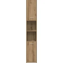 vidaXL Conjuntos De Muebles-Armario de baño madera ingeniería roble artisan 30x30x183,5 cm