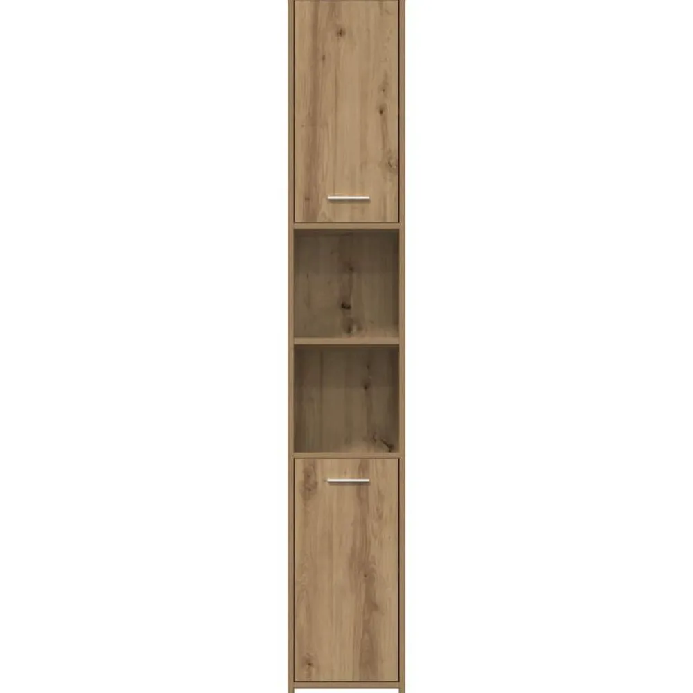 vidaXL Conjuntos De Muebles-Armario de baño madera ingeniería roble artisan 30x30x183,5 cm
