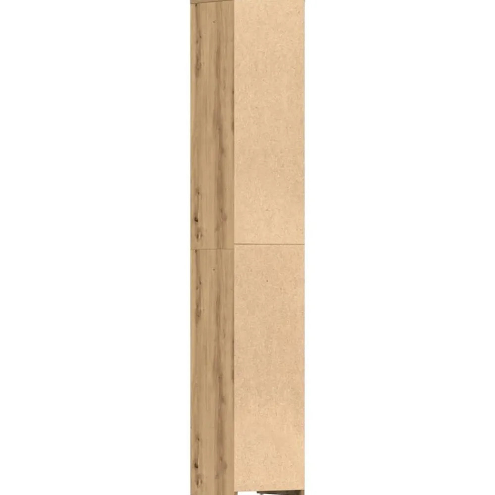 vidaXL Conjuntos De Muebles-Armario de baño madera ingeniería roble artisan 30x30x183,5 cm