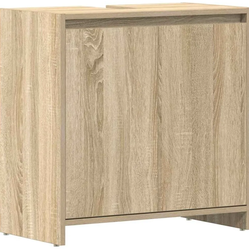 vidaXL Armario de baño madera contrachapada color roble 60x33x61 cm Roble Sonoma Sale