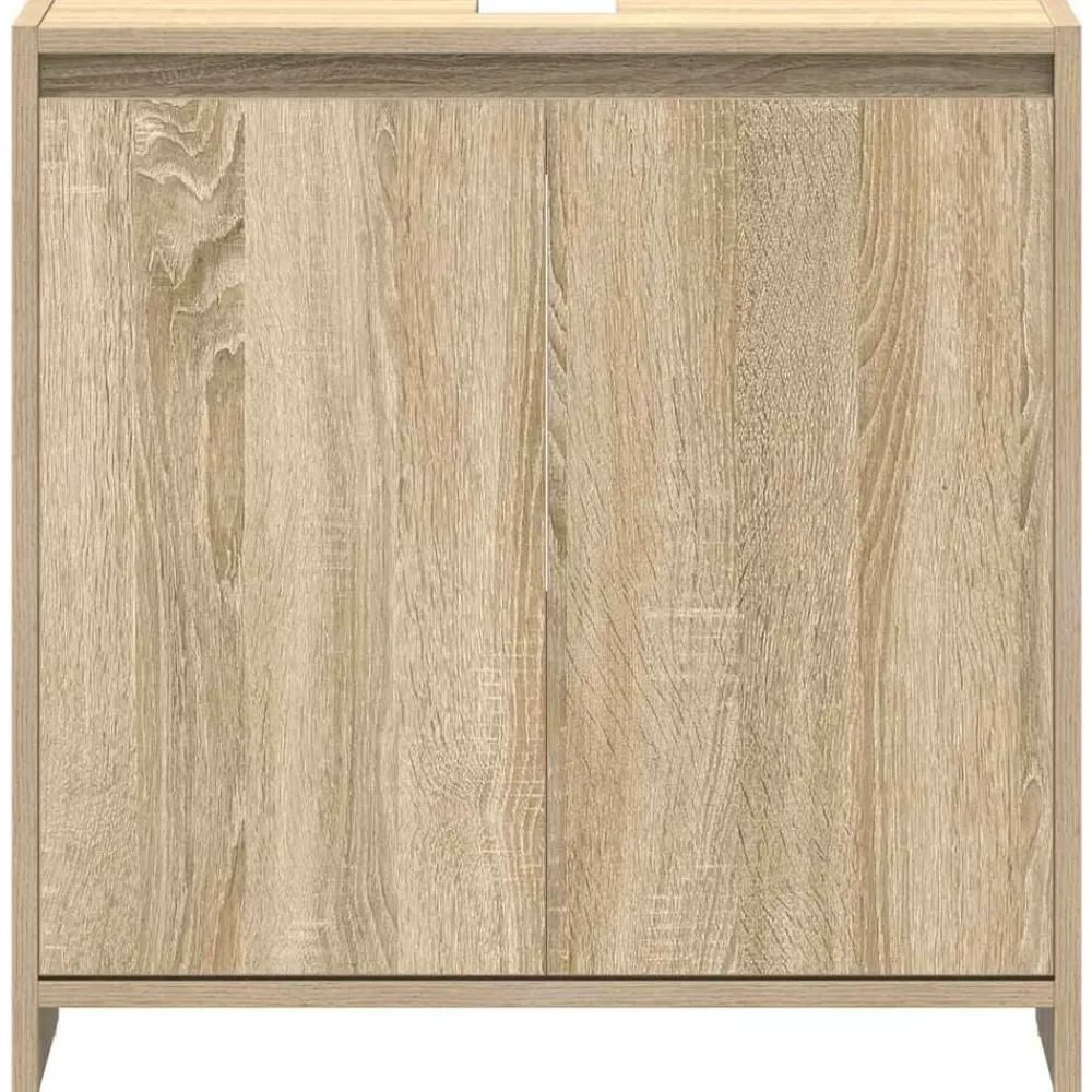 vidaXL Armario de baño madera contrachapada color roble 60x33x61 cm Roble Sonoma Sale