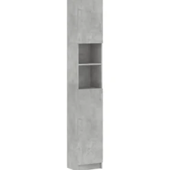 vidaXL Armario de baño madera de ingeniería gris hormigón Gris hormigón Best