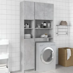 vidaXL Armario de baño madera de ingeniería gris hormigón Gris hormig&oacute;n Best