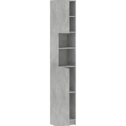 vidaXL Armario de baño madera de ingeniería gris hormigón Gris hormigón Best