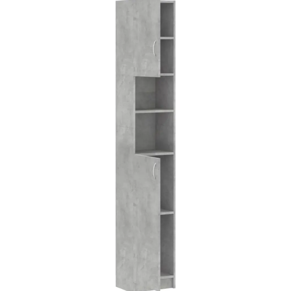 vidaXL Armario de baño madera de ingeniería gris hormigón Gris hormigón Best