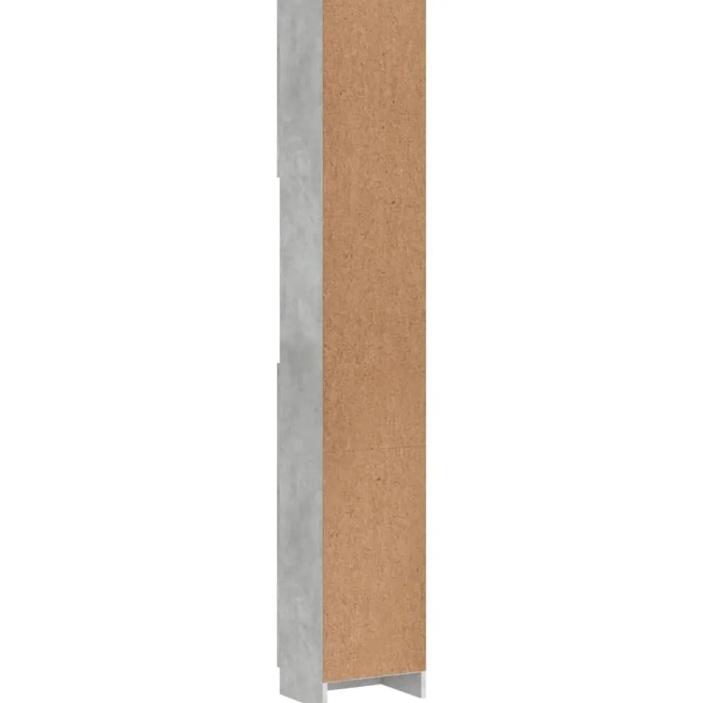 vidaXL Armario de baño madera de ingeniería gris hormigón Gris hormigón Best