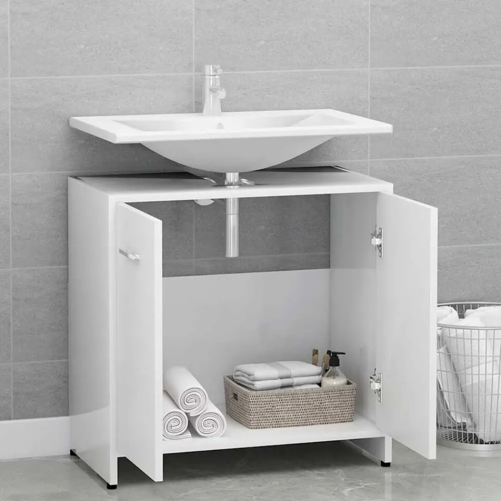 vidaXL Conjuntos De Muebles-Armario de baño madera contrachapada 60x33x61 cm