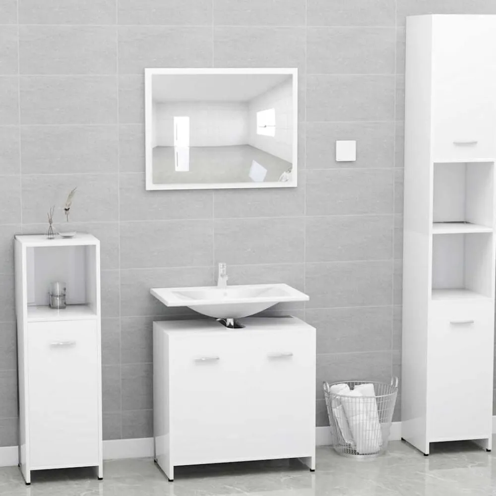 vidaXL Conjuntos De Muebles-Armario de baño madera contrachapada 60x33x61 cm