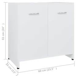 vidaXL Conjuntos De Muebles-Armario de baño madera contrachapada 60x33x61 cm