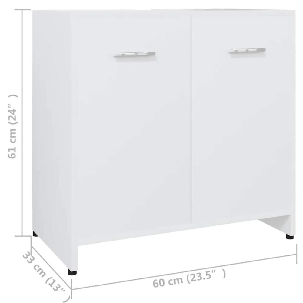 vidaXL Conjuntos De Muebles-Armario de baño madera contrachapada 60x33x61 cm