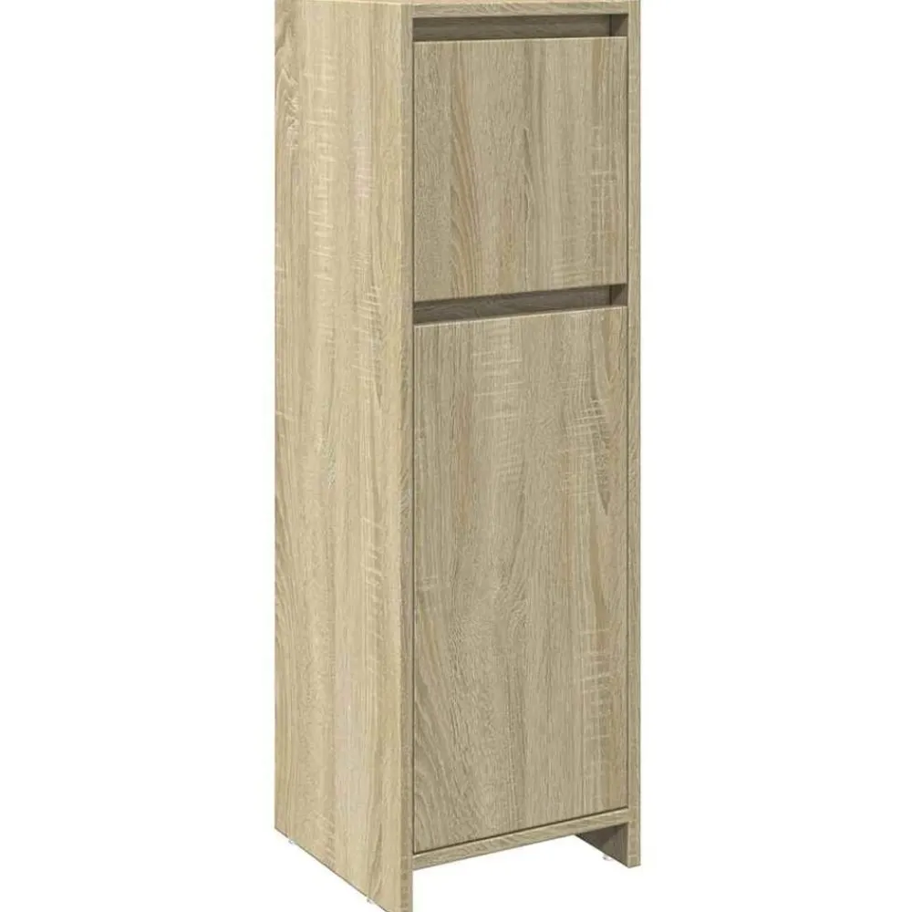 vidaXL Armario de baño madera contrachapada color roble 30x30x95 cm Roble Sonoma Hot