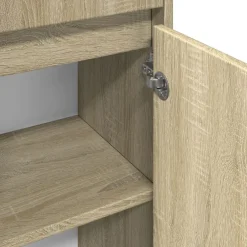 vidaXL Armario de baño madera contrachapada color roble 30x30x95 cm Roble Sonoma Hot
