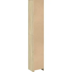 vidaXL Conjuntos De Muebles-Armario de baño madera contrachapada color roble 30x30x183,5 cm