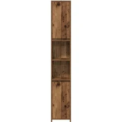 vidaXL Armario de baño madera de ingeniería envejecida 30x30x183,5 cm Madera antigua Outlet