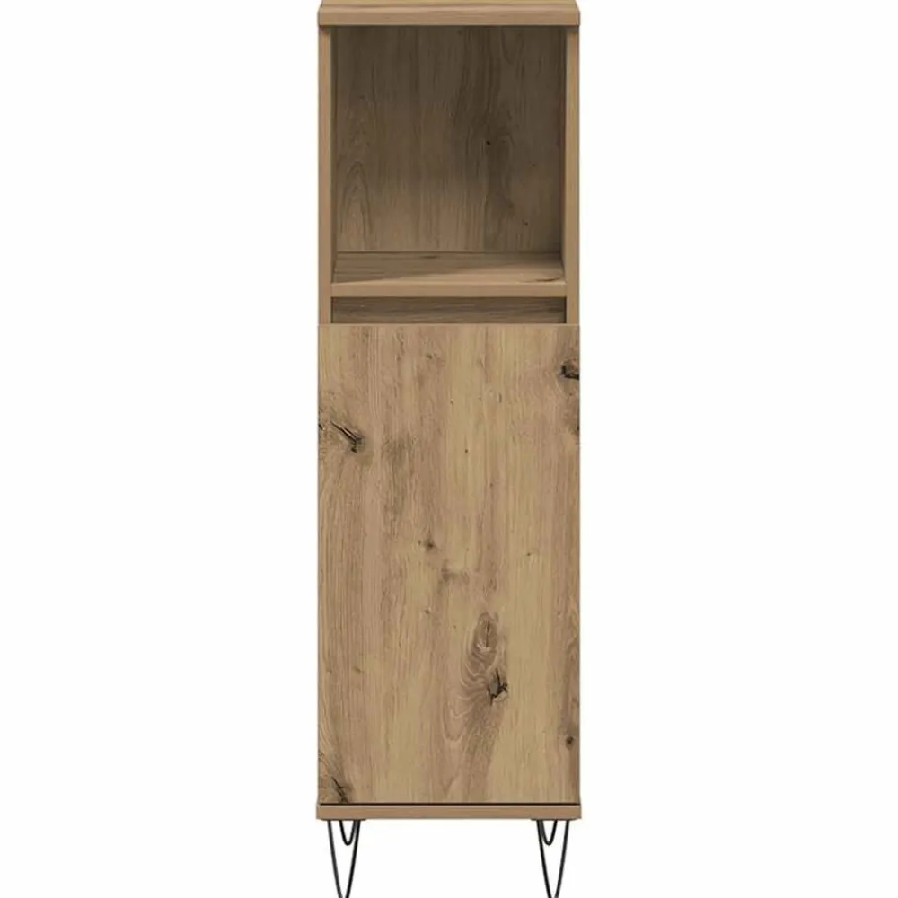 vidaXL Conjuntos De Muebles-Armario de baño madera de ingeniería 30x30x100 cm