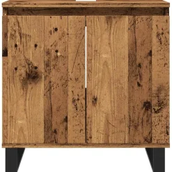 vidaXL Conjuntos De Muebles-Armario de baño madera de ingeniería envejecida 58x33x60 cm