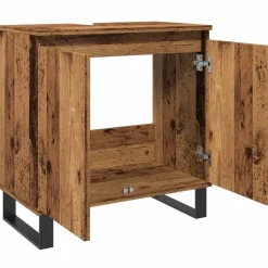 vidaXL Conjuntos De Muebles-Armario de baño madera de ingeniería envejecida 58x33x60 cm