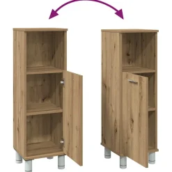 vidaXL Conjuntos De Muebles-Armario de baño madera contrachapada 30x30x95 cm