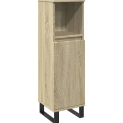 vidaXL Armario de baño madera contrachapada 30x30x100 cm Roble Sonoma Hot