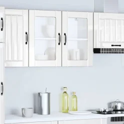 vidaXL Armario de cocina de pared con puerta de cristal