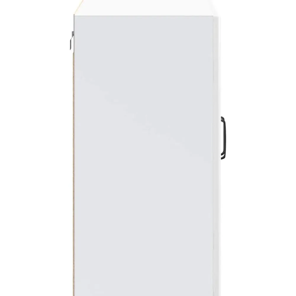vidaXL Armario de cocina de pared con puerta de cristal "Lucca", madera de ingeniería blanca brillante Hot