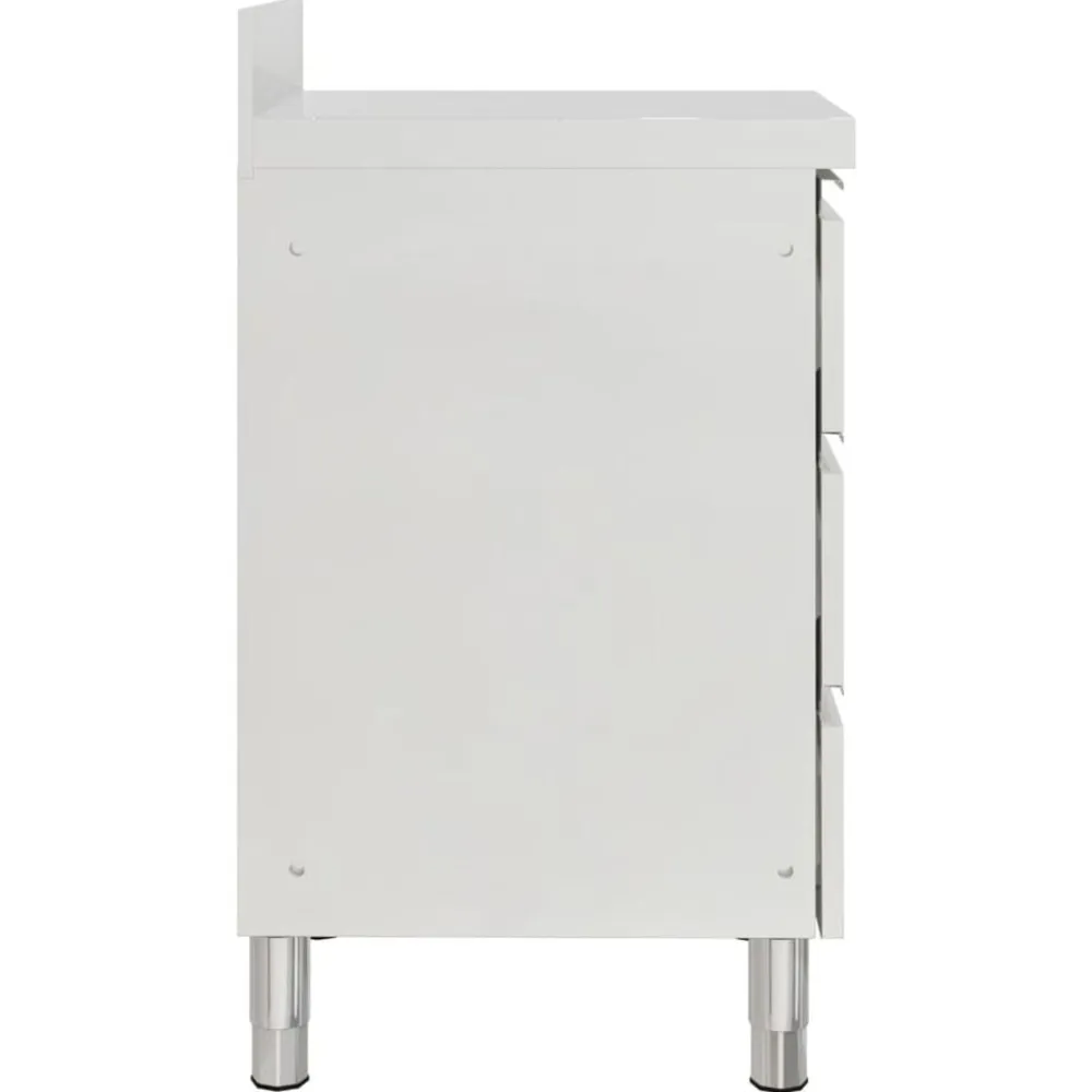 vidaXL Restauración-Armario de cocina comercial con 3 cajones 50x60x96 cm