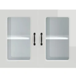 vidaXL Armarios Y Almacenamiento-Armario de cocina de pared con puerta de cristal