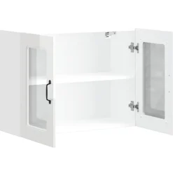 vidaXL Armarios Y Almacenamiento-Armario de cocina de pared con puerta de cristal