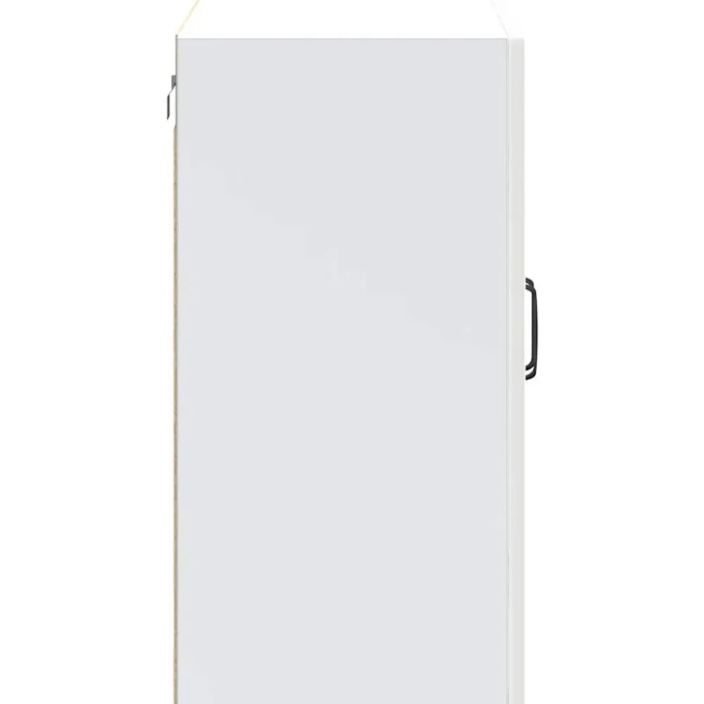 vidaXL Armarios Y Almacenamiento-Armario de cocina de pared con puerta de cristal "Kalmar" de, madera de ingeniería blanca brillante