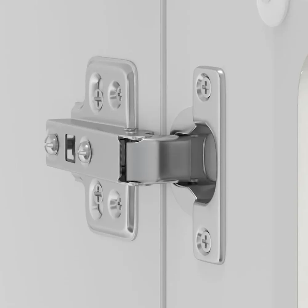 vidaXL Armarios Y Almacenamiento-Armario de cocina de pared con puerta de cristal "Kalmar" de, madera de ingeniería blanca brillante
