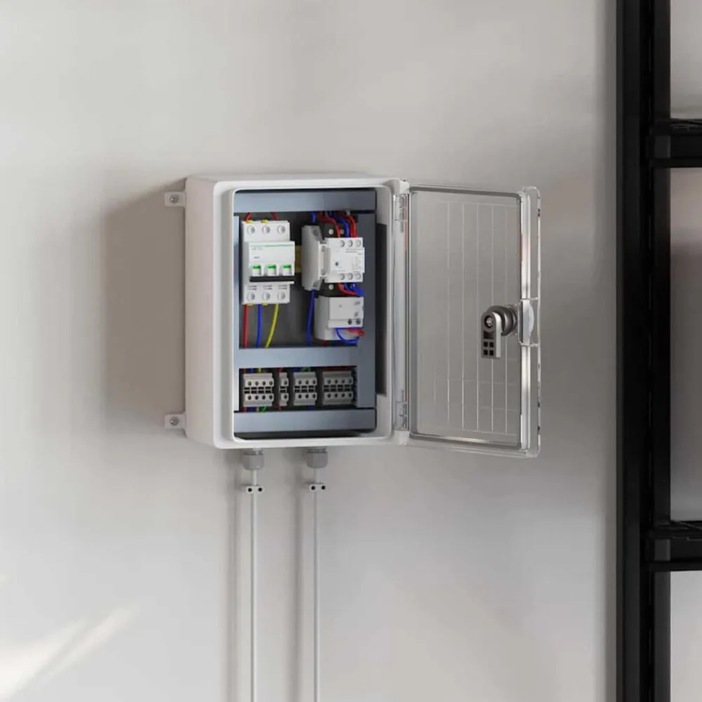 vidaXL Suministros Eléctricos-Armario de Control Gris 28 x 13 x 28 cm Plástico ABS